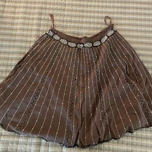 Marks& Spencer brand- brown embellished skirt,large